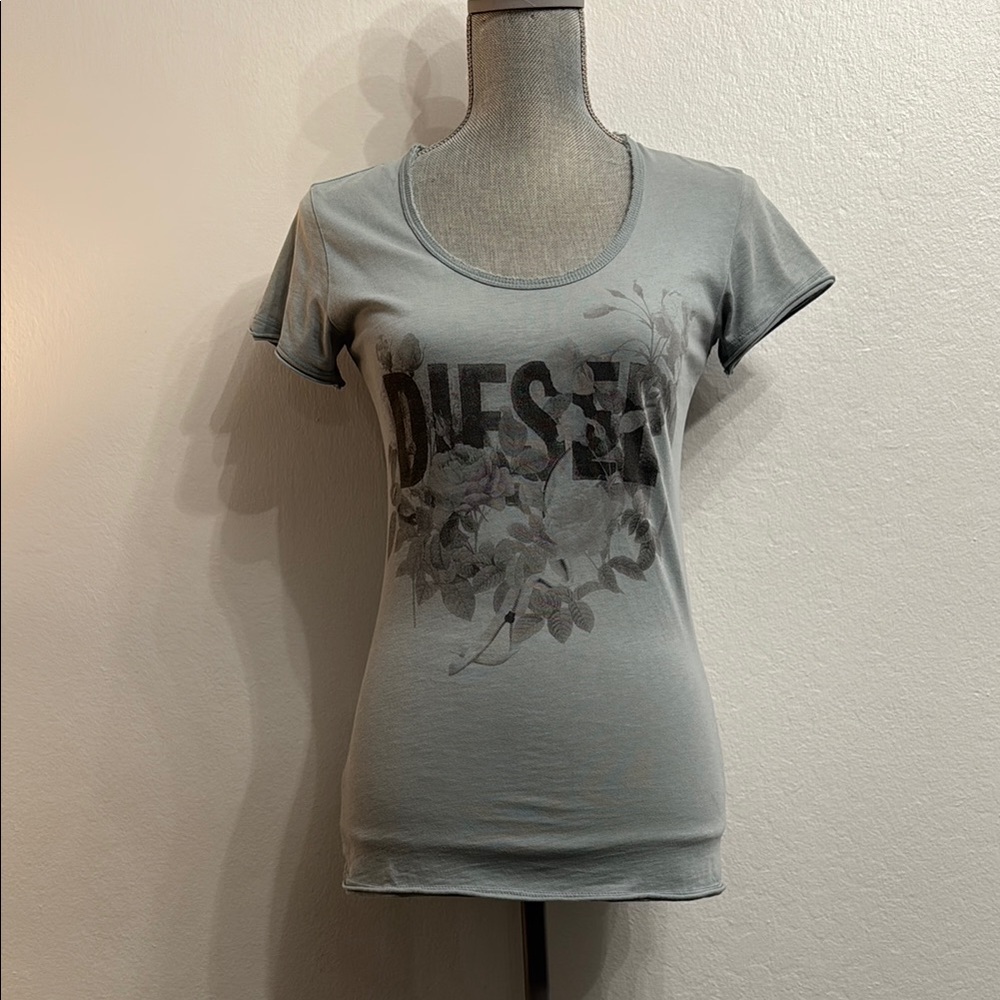 Diesel Women’s T-Manga Cotton Short Sleeve T-Shirt Midnight Blue Size Small NWT